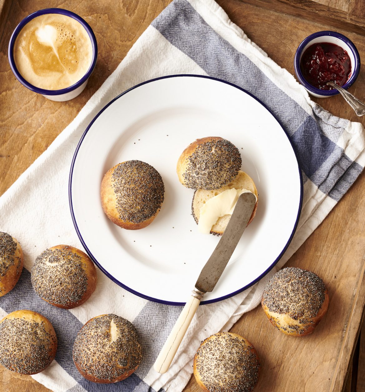 Durumboller med blå birkes