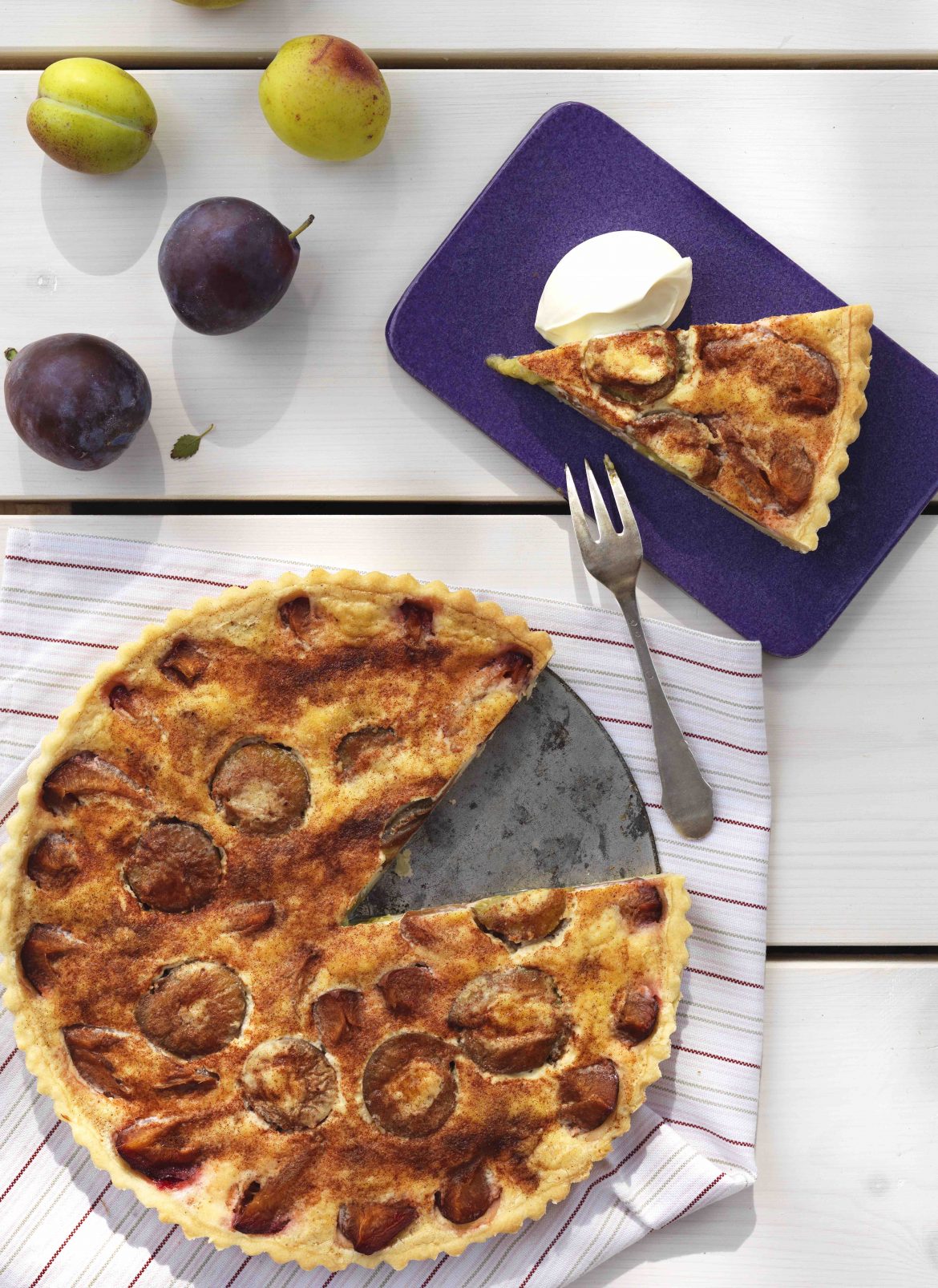 Blommetærte med kanel