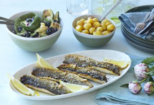 Multe med squashsalat